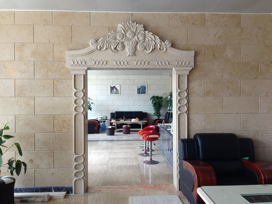 Fábrica de azulejos de revestimiento de pared de piedra caliza beige jura